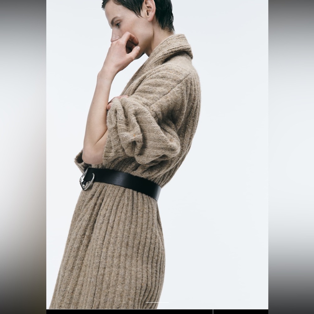 ZARA RIB KNIT COAT/ CARDIGAN - Picture 5 of 11